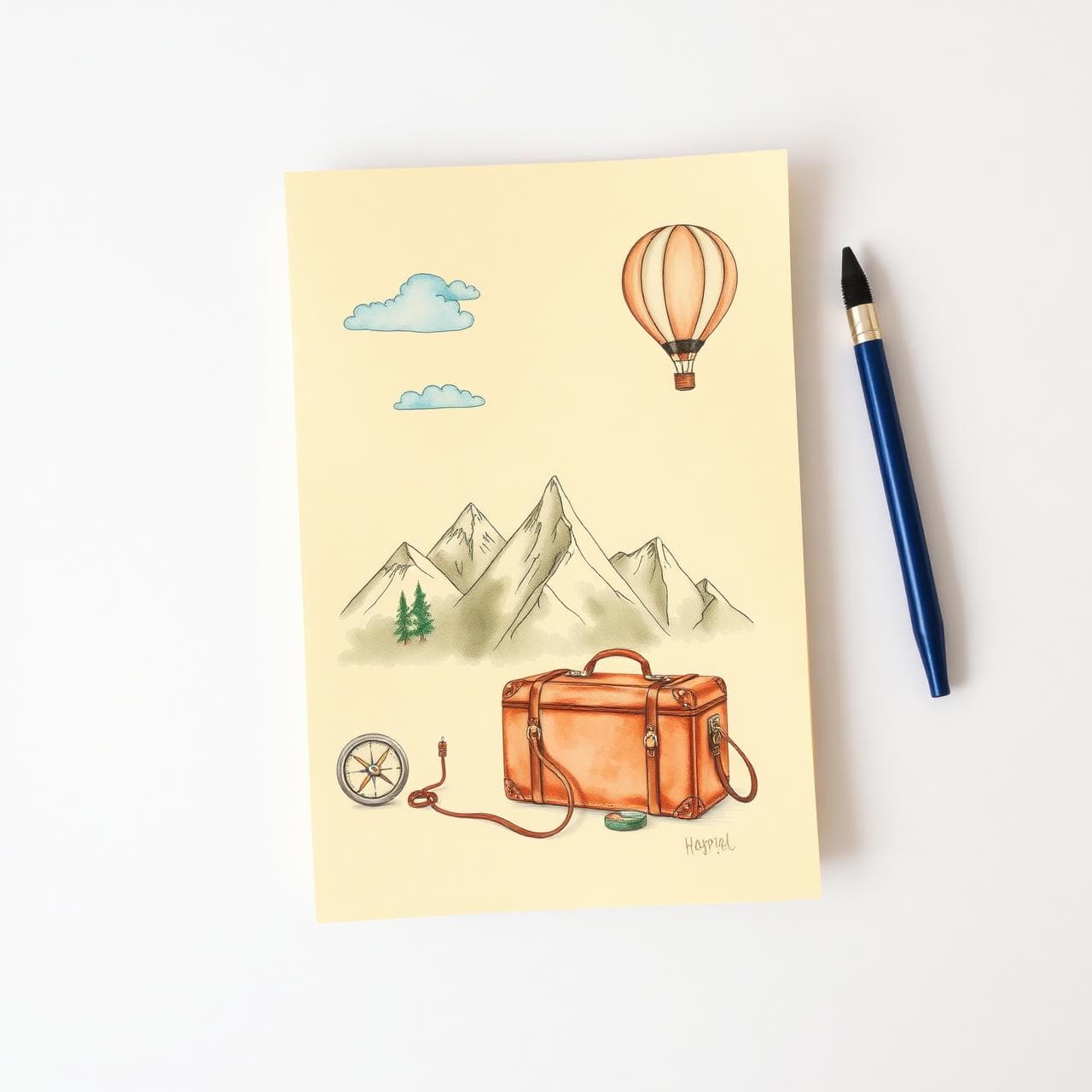 Travel journal sketch